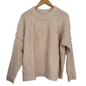 Cable Havener Pullover Sweater Heather Powder Large